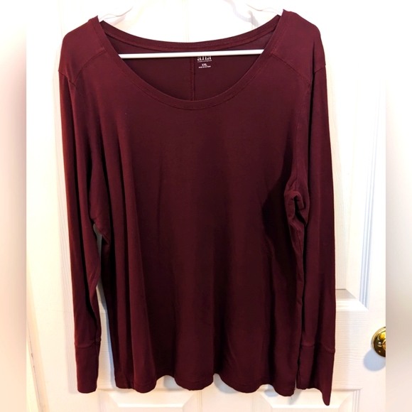 a.n.a Tops - A.n.a. wine colored long sleeve shirt, size XXL